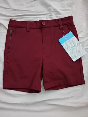 Vineyard Vines Boys Burgundy Flat-Front Shorts Size 6 New